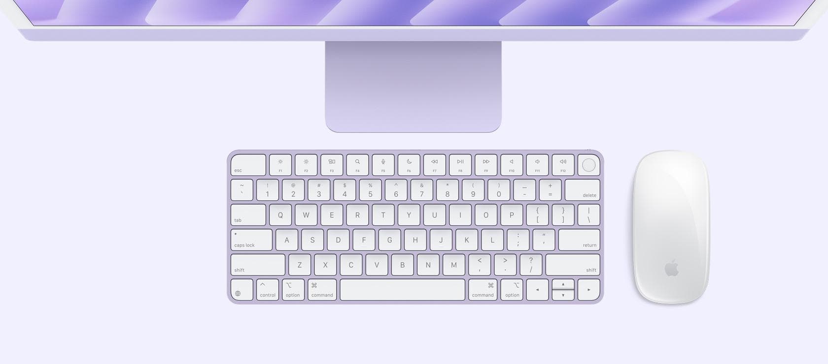 Apple iMAC 24" Retina 4.5k/ Apple M4 (CPU 8-core, GPU 8-core, Neural Engine16-core)/16GB/512GB - Purple - INT KB (2024)