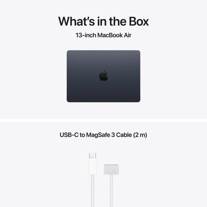 MacBook Air 13.6" Retina/Apple M5 (CPU 10-core, GPU 10-core, NeuralEngine16-core)/16GB/512GB - Midnight - US English KB (No Adapter)  - 2026 (CTO from MDHE4RO/A)