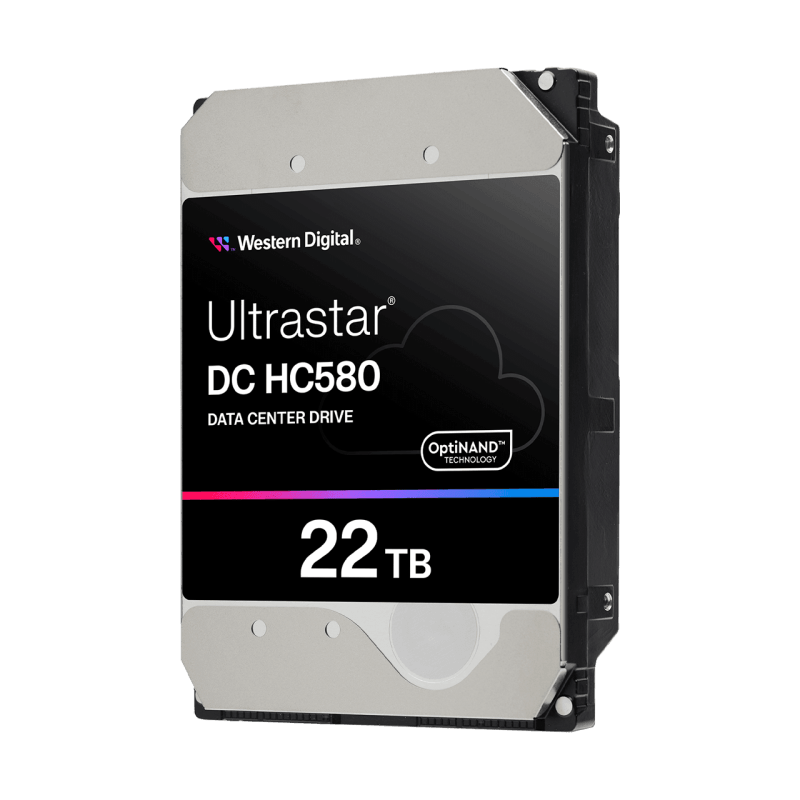 Western Digital Ultrastar DC HC580. HDD capacity: 22 TB, HDD speed: 7200 RPM, Storage drive buffer size: 512 MB, HDD size: 3.5", Interface: Serial ATA