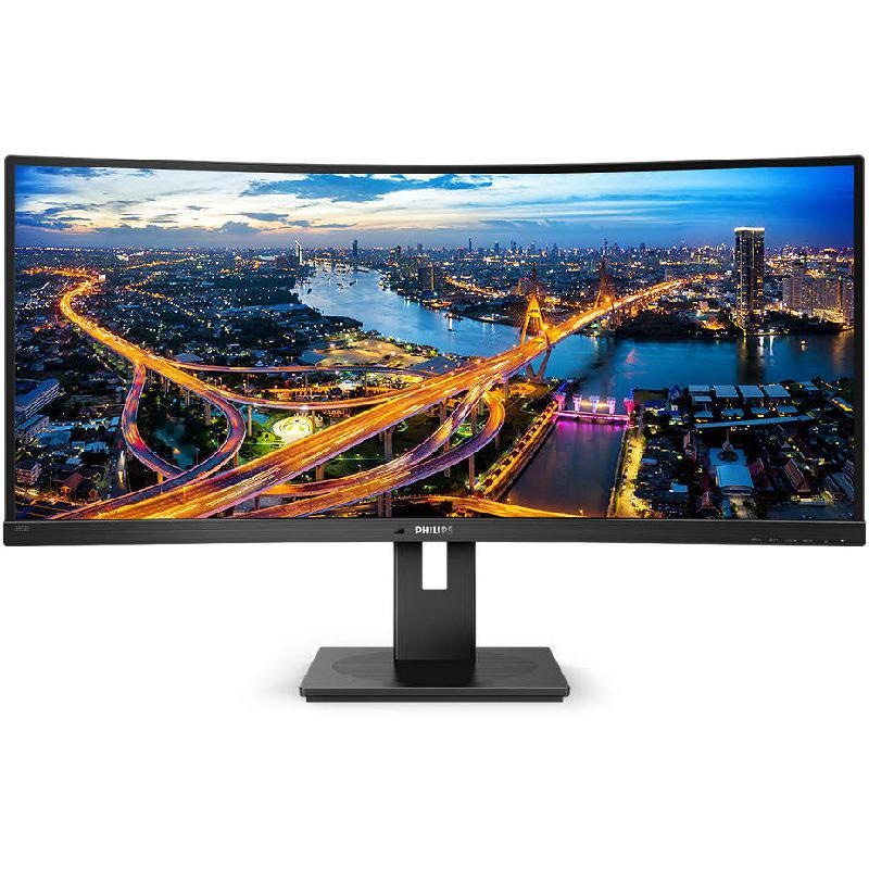 Monitor Philips 34" 345B1C/00, Curvature: 1500R, Diagonal (inch): 34, Diagonal (cm): 86, Aspect ratio: 21:9, Panel: VA, Resolution: 3440x1440, Refresh Rate: 100Hz, Response time GtG: 5ms, Brightness (max): 300 cd/m², Contrast (static) : 3000:1, Contrast (dynamic): 80M:1, Viewing angle: 178°/178°