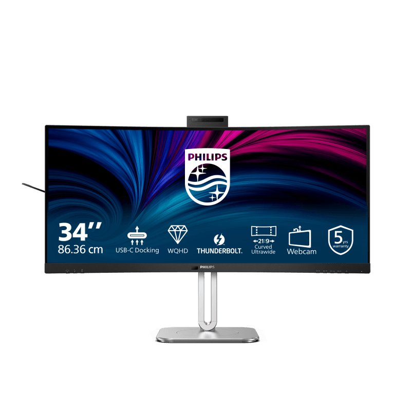 Monitor Philips 34" 34B2U6603CH/00, Curvature: 1500R, Diagonal (inch): 34, Diagonal (cm): 86, Aspect ratio: 21:9, Panel: VA, Resolution: 3440x1440, Refresh Rate: 120Hz, Response time GtG: 4ms, Brightness (max): 500 cd/m², Contrast (static) : 4000:1, Contrast (dynamic): 50M:1, Viewing angle: 178/178