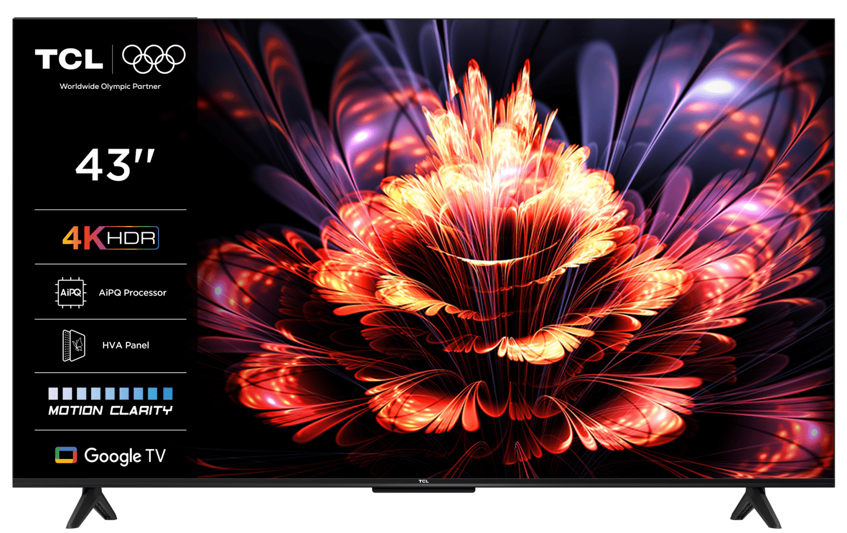 Televizor TCL LED 43V6C, 108 cm, Smart Google TV, 4K Ultra HD, (Model 2025)