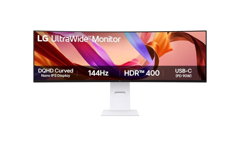 Monitor LG 49" 49U950A-W.AEU, Curvature: 3800R, Diagonal (inch): 49, Diagonal (cm): 124, Aspect ratio: 32:09, Panel: IPS, Resolution: 5120x1440, Refresh Rate: 144Hz, Response time GtG: 5ms, Brightness (max): 400 cd/m², Contrast (static) : 1000:1, Viewing angle: 178/178, Color Gamut Type: DCI-P3