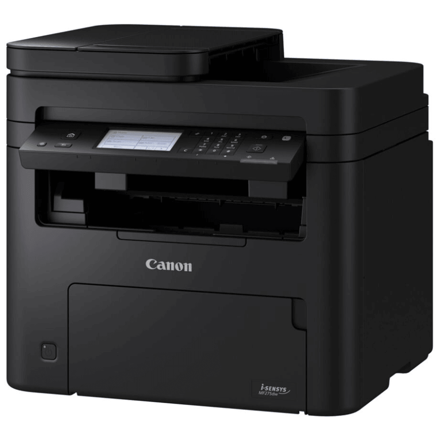 Multifunctional laser mono Canon I-SENSYS MF275DW, dimensiune A4 (Printare, Copiere, Scanare, Fax), viteza 29ppm, duplex, rezolutie max 2400 x 600dpi, memorie 256MB RAM, processor: 1200 Mhz, alimentare hartie 150 coli + 35 ADF, limbaj de printare UFRII, (JPEG/TIFF/PDF, PNG), impriamre securizata