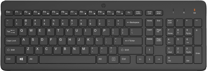 HP Keyboard Wireless 225, Culoare: Negru, Dimensiuni: 425,9 x 146,1 x 26,8 mm, Greutate: 0.42kg, Garantie 1 an