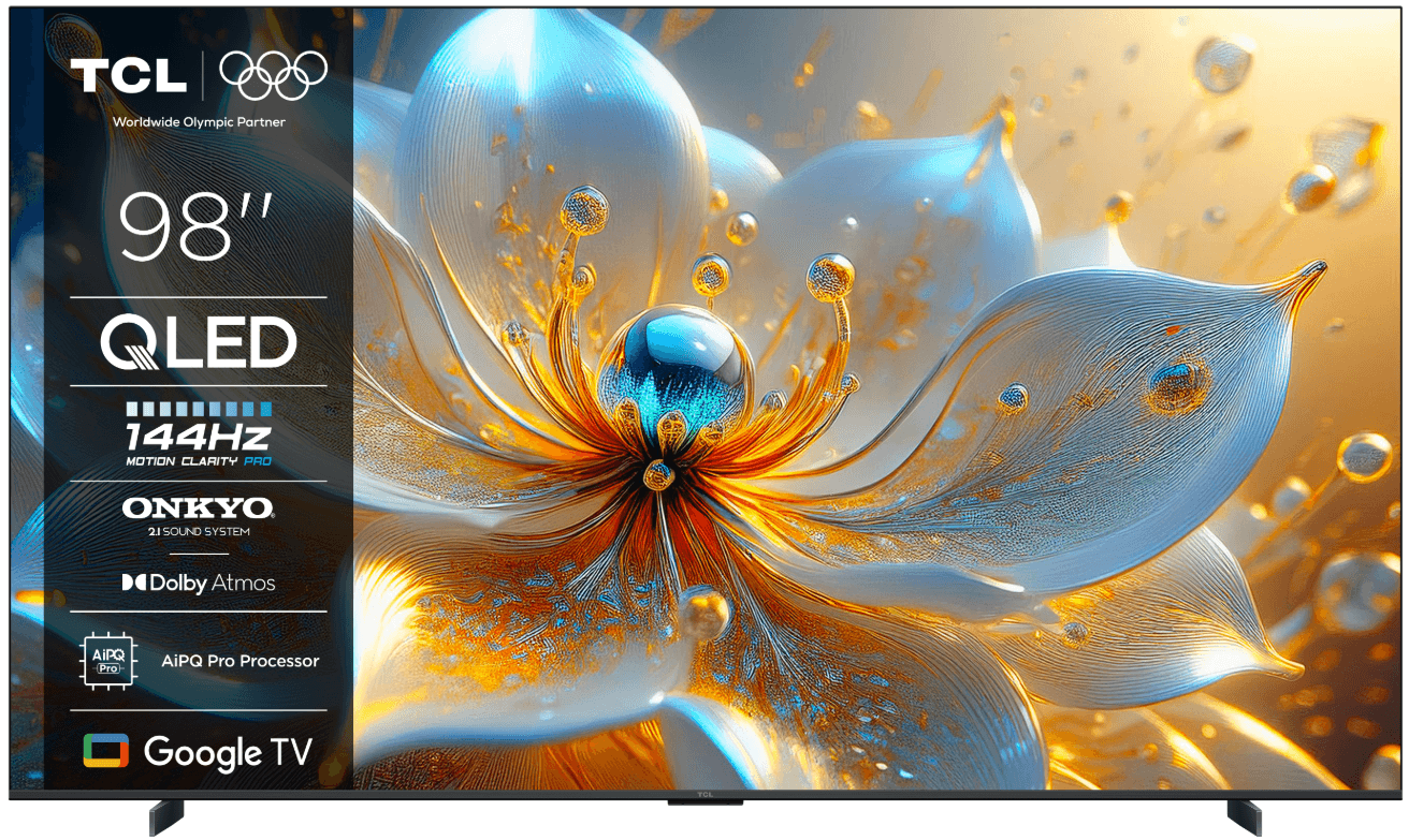Televizor TCL QLED 98T8C, 248 cm, Smart Google TV, 4K Ultra HD, (Model 2025)