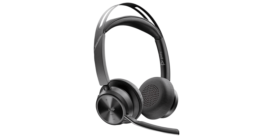 Poly Voyager Focus 2 Microsoft Teams Certified USB-C-C Headset +USB-C/A Adapter +Charging Stand
