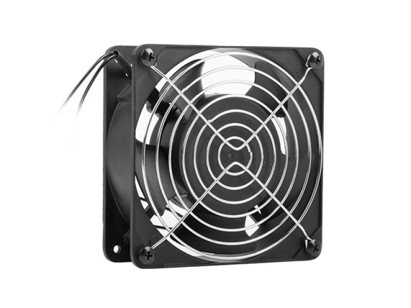 Ventilator pentru dulapuri  10" & 19" montate pe perete, 230V, 120x120x38 mm, negru