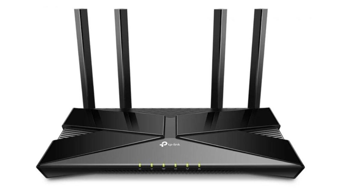 TP-LINK Wireless Router, ARCHER AX23; AX1800, Quad-Core CPU, Dual-Band, 5 GHz: 1201 Mbps (802.11ax), 2.4 GHz: 574 Mbps (802.11ax), Standard and Protocol: WI-FI 6, IEEE 802.11ax/ac/n/a 5 GHz,  IEEE 802.11ax/n/b/g 2.4 GHz 4× Fixed Antennas, 1 × 1000/100/10 Mbps WAN Port, 4 × 1000/100/10 Mbps LAN