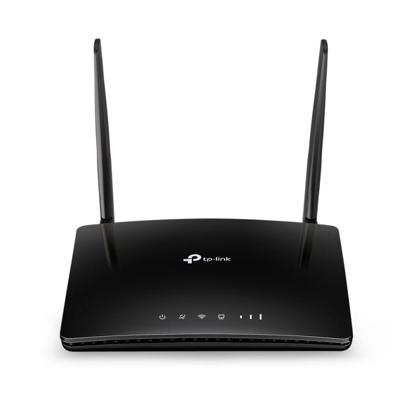 AC1200 Wireless Dual Band 4G LTE Router Build-In 150Mbps 4G LTE Modem SPEED: 867 Mbps at 5 GHz + 300 Mbps at 2.4 GHz, 4G Cat4 150/50 Mbps SPEC: 2× Antennas, 3× Fast Ethernet LAN Ports, 1× Fast Ethernet WAN/LAN Port, LTE-FDD/LTE-TDD/DC-HSPA+/HSPA+/HSPA/UMTS FEATURE: Tether App, Cloud Support
