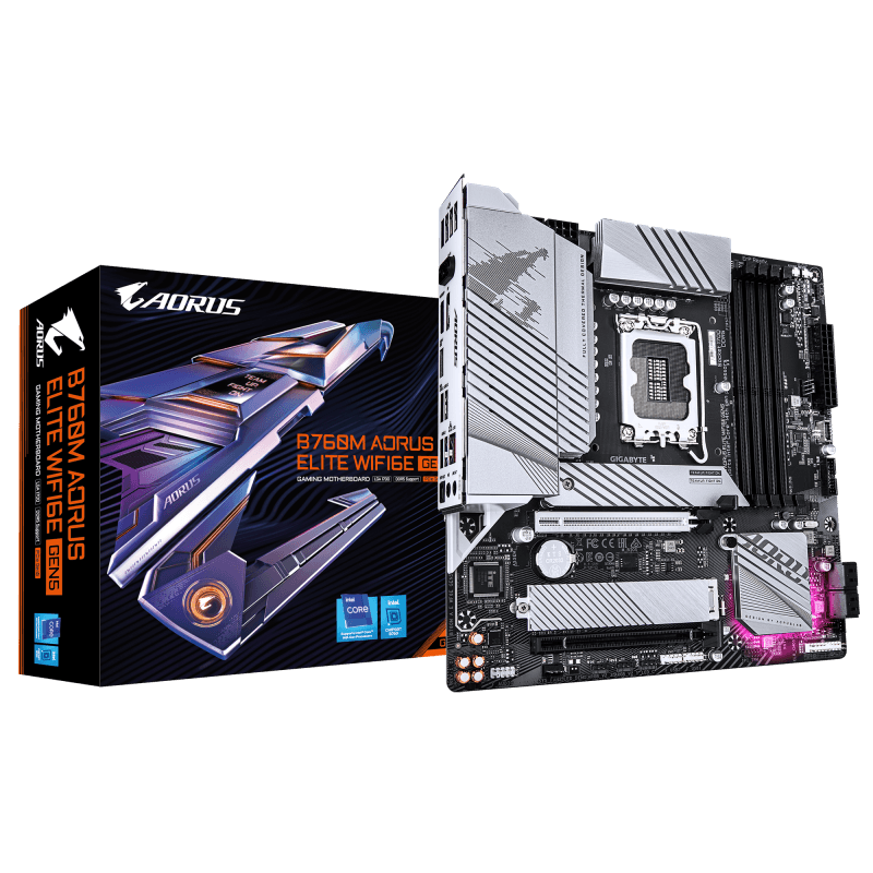 Placa de bază Gigabyte B760M AORUS ELITE WIFI6E GEN5 LGA1700
