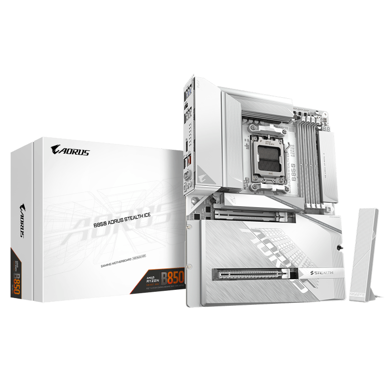 Placa de bază Gigabyte B850 AORUS STEALTH ICE AM5