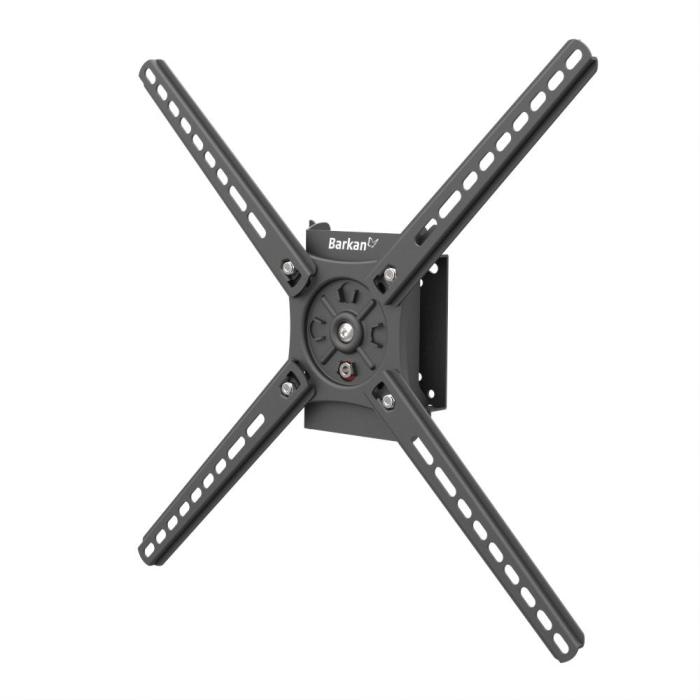 Suport TV perete Barkan, rotatie landscape si portret, potrivit pentru ecran cu duagonala 13"-65", suporta pana la 36kg, VESA 75x75mm - 400x400mm, negru