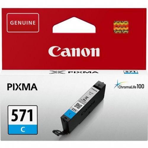 Cartus cerneala Canon CLI-571C, cyan, capacitate 7ml, pentru Canon Pixma MG6850/MG6851, Canon Pixma MG5750/MG5751, Canon Pixma MG7750/MG7751/MG7752.
