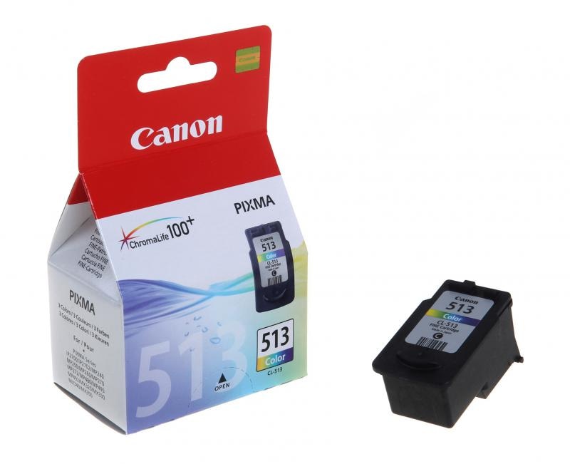 Cartus cerneala Canon CL-513, color, capacitate 13ml / 350 pagini, pentru Canon Pixma IP2700, Pixma MP230, Pixma MP240, Pixma MP250, Pixma MP260, Pixma MP270, Pixma MP280, Pixma MP282, Pixma MP480, Pixma MP490, Pixma MP495, Pixma MX320, Pixma MX330, Pixma MX340, Pixma MX350, Pixma MX360, Pixma