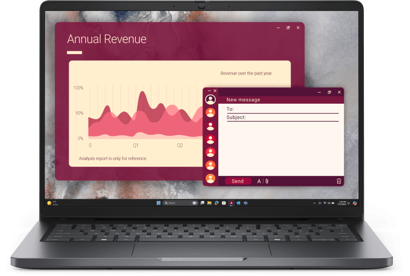 Laptop Business DELL Pro 14, cu procesor Intel Core 7 150U, 14'' IPS, 16 GB DDR5, 512 GB SSD, Intel Graphics, Windows 11 Pro