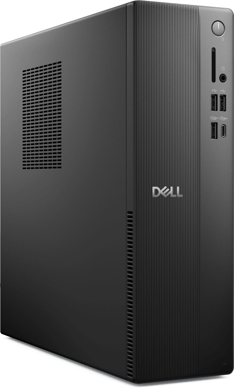 Dell Pro Slim Essential (QVS1260), desktop slim chassis, 180W PSU, ENERGY STAR Qualified, Intel Core Ultra 5 225 processor (20 MB cache, 10 cores, 10 threads, up to 4.9 GHz, 65W), Intel UHD Graphics, 8GB: 1 x 8 GB, DDR5, 5600 MT/s, 512GB M.2 PCIe NVMe SSD, No Media Card Reader, No PCIe add-in card