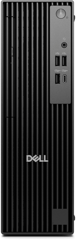Dell Pro Slim QCS1255, 180W Bronze PSU, ENERGY STAR Qualified, EPEAT Silver with Climate+, AMD Ryzen(TM) 3 8300G (4 cores, up to 4.9GHz), Integrated Graphics, 8 GB: 1 x 8 GB, DDR5, up to 4800 MT/s, non-ECC, 512GB SSD, Internal speaker, Internal WiFi Antenna, No Optical Drive, MediaTek Wi-Fi 6