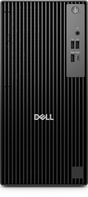 Dell Pro Tower (QCT1255), desktop tower chassis with TPM, 180W Bronze PSU, ENERGY STAR Qualified, EPEAT Silver with Climate+, AMD Ryzen 5 PRO 8600G processor (16 TOPS NPU, 6 cores, up to 5.0 GHz), Integrated Graphics, 16GB: 1 x 16 GB, DDR5, up to 4800 MT/s, non-ECC, 512GB SSD TLC, No Optical Drive