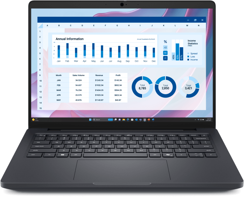 Laptop Business DELL Pro Max 14, cu procesor AMD Ryzen AI 7 PRO 350, 14'' IPS, 16 GB LPDDR5x, 512 GB SSD, AMD Radeon 860M, Windows 11 Pro