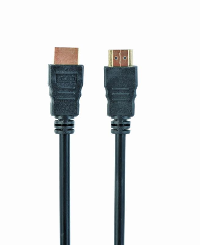 Cablu Gembird HDMI, conector 1: HDMI-A male, conector 2: HDMI-A male, latime de banda suportata 10.3 Gbps, rezoltuie maxima suportata 4k @ 60Hz, lungime cablu 1m, potrivit pentru 3D, 4K, ARC, Dolby-True HD, DTS- HD, HDMI CEC, UHD 2160p, negru