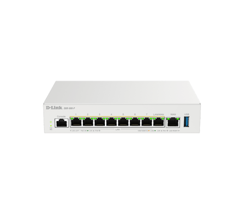 DLINK PoE Unified Services Router PoE Unified Services Router 8 x 2.5GE PoE LAN & 1 x 2.5GE
