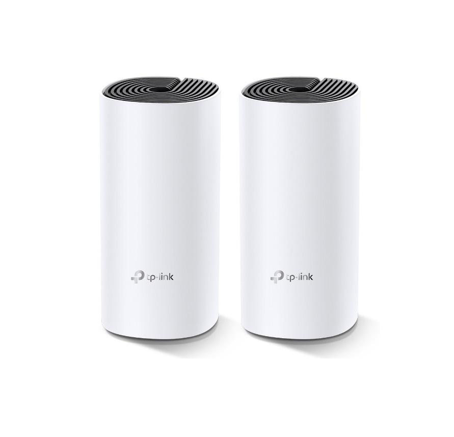 TP-Link Sistem Mesh Wi-Fi pentru întreaga casă AC1200, DECO M4(2-PACK); Procesor: Quad-core CPU; Interfață: 2 Gigabit Ethernet Ports (WAN/LAN auto-sensing) per Deco unit; 2 internal dual-band antennas per Deco unit; Flash: 16 MB; SDRAM: 128 MB; Standarde Wireless: IEEE 802.11 ac/n/a 5 GHz, IEEE