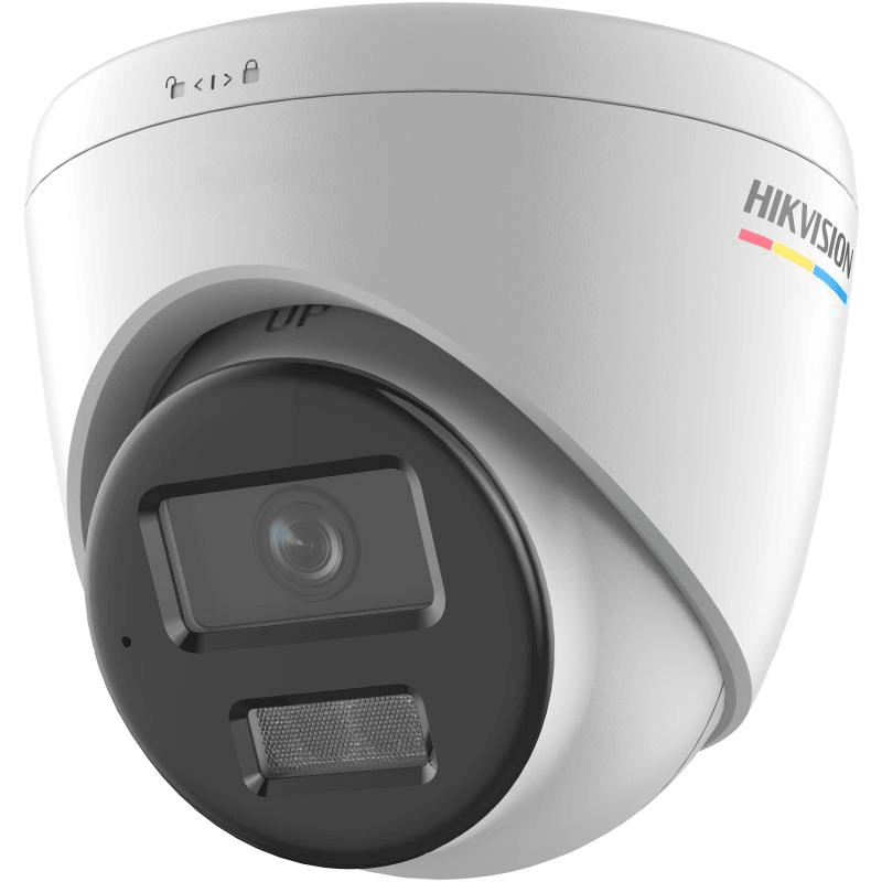 Camera de supraveghere IP Turret 2MP ColorVu Hikvision DS-2CD1327G2H- LIU(2.8MM), lentila fixa 2.8mm, iluminare: Color: 0.0005 Lux @ (F1.0, AGC ON),B/W: 0 Lux with IR: 30m, microfon incorporat, interfata: 1 x RJ45 10 M/100 M self-adaptive Ethernet port, alarma la evenimente: Motion detection