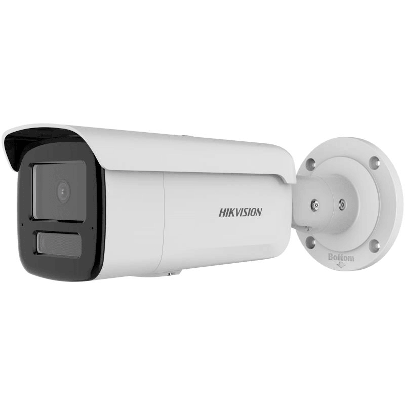 Camera de supraveghere IP Bullet 8MP Hikvision DS-2CD2T83G2-2LI(2.8MM), lentila fixa 2.8mm, iluminare min: Color: 0.0005 Lux @ (F1.6, AGC ON), 0 Lux cu lumina alba, IR 60m, microfon incorporat,  slot card de memorie: microSD/microSDHC/microSDXC maxim 512GB, alarma la evenimente: Motion detection