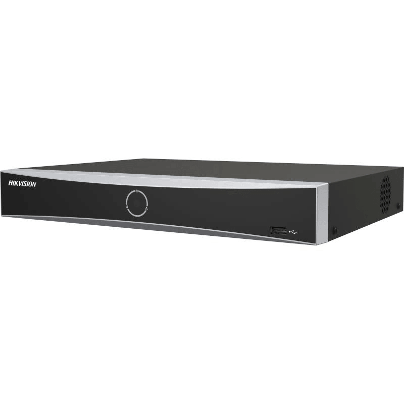 NVR Hikvision 8 canale AcuSeek K Vpro DS-7608NXI-K1/8P/VPRO; 3-ch@12 MP or 6-ch@8 MP or 12-ch@4 MP or 24-ch@1080p decoding capacity, H.265 +/H.265/H.264+/H.264, iesiri: HDMI/VGA, 1x SATA max 16TB pe HDD, AI by NVR: Facial recognition, perimeter protection, motion detection 2.0, AcuSearch, AcuSeek