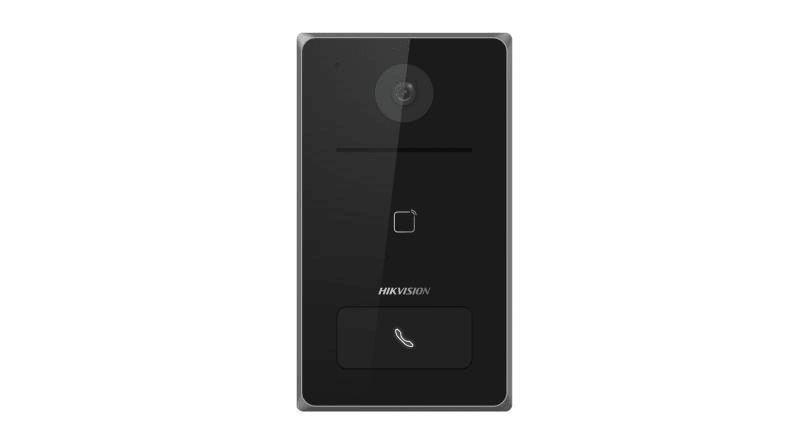 Post de exterior videointerfon ingropat IP Hikvision DS-KV6133-WME1/FL; WIFI; 1 x buton de apelare( pentru o singura familie- permite apelarea a mai multor monitoare de interior); camera video 2MP True WDR ( unghi vizualizare: Horizontal: 129° Vertical: 75°), vizualizare pe timp de noapte IR maxim 3