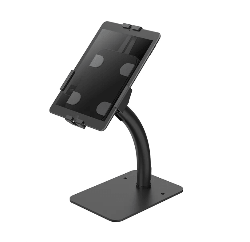 Suport de tableta Neomounts by Newstar DS15-625BL1, diagonala maxima 11", greutate maxima 1kg, tilt +20°, -110°, rotate  360°, reglare manuala, garantie 5 ani, negru