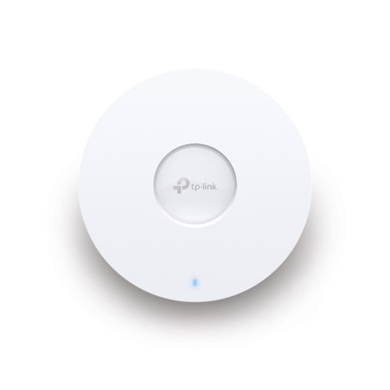 Omada  AX3000 Ceiling Mount Dual-Band Wi-Fi 6 Access Point PORT: 1×2.5G RJ45 Port SPEED:1148Mbps at  2.4 GHz + 4804 Mbps at 5 GHz FEATURE: 802.3at POE+ and 12V DC (Power Adapter is not included), 4 ×Internal Antennas, MU-MIMO, 160MHz Supported, Seamless Roaming, Band Steering, Beamforming, Load