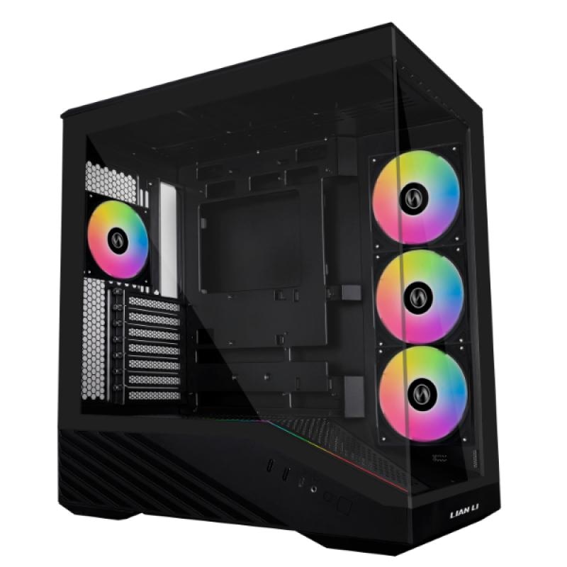 Carcasa LIAN LI VECTOR V100 RGB NEGRU, Tempered Glass, Sloturi Expansiune 9, Drive Bays: 1x3.5" 1x2.5", Ventilatoare Suportate: 9, Ventilatoare Incluse: 4x120mm Format Placa De Baza Suportat: Mini-ITX, Micro-ATX, ATX, Lungime Maxima Placa Video: 420mm, Inaltime Maxima Cooler Procesor: 178mm
