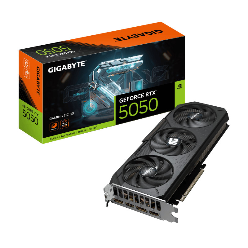 Placa Video GIGABYTE GEFORCE RTX 5050 GAMING OC 8GB GDDR6 128 bit, PCIE 5.0, 2x DP 2x HDMI