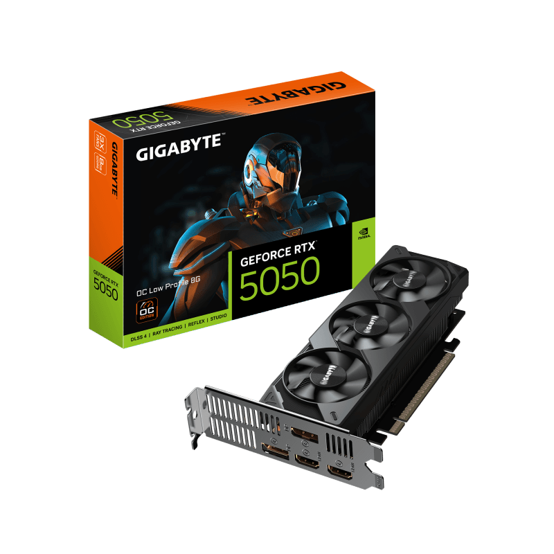 Placa Video GIGABYTE GEFORCE RTX 5050 OC LOW PROFILE 8GB GDDR6 128 bit, PCIE 5.0, 1x DP 2.1 1x DP 1.4a 2x HDMI