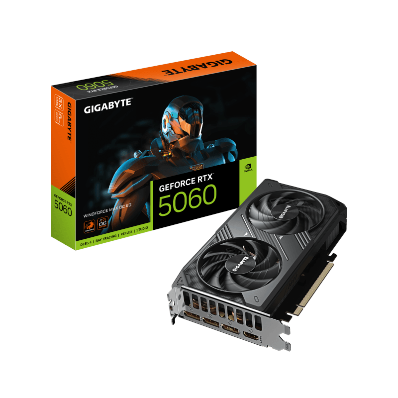 Placa Video GIGABYTE GEFORCE RTX 5060 WINDFORCE MAX OC 8GB GDDR7 128 bit, PCIE 5.0, 3x DP 1x HDMI