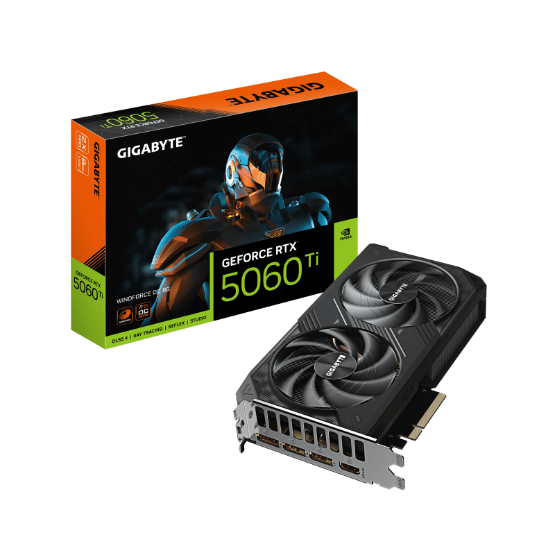 Placa Video GIGABYTE GEFORCE RTX 5060 TI WINDFORCE OC 8GB GDDR7 128 bit, PCIE 5.0, 1x HDMI 3x DP