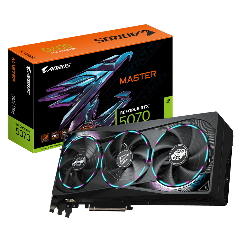 Placa Video GIGABYTE AORUS GEFORCE RTX 5070 MASTER 12GB GDDR7 192 bit, PCIE 5.0, 3x DP 1x HDMI