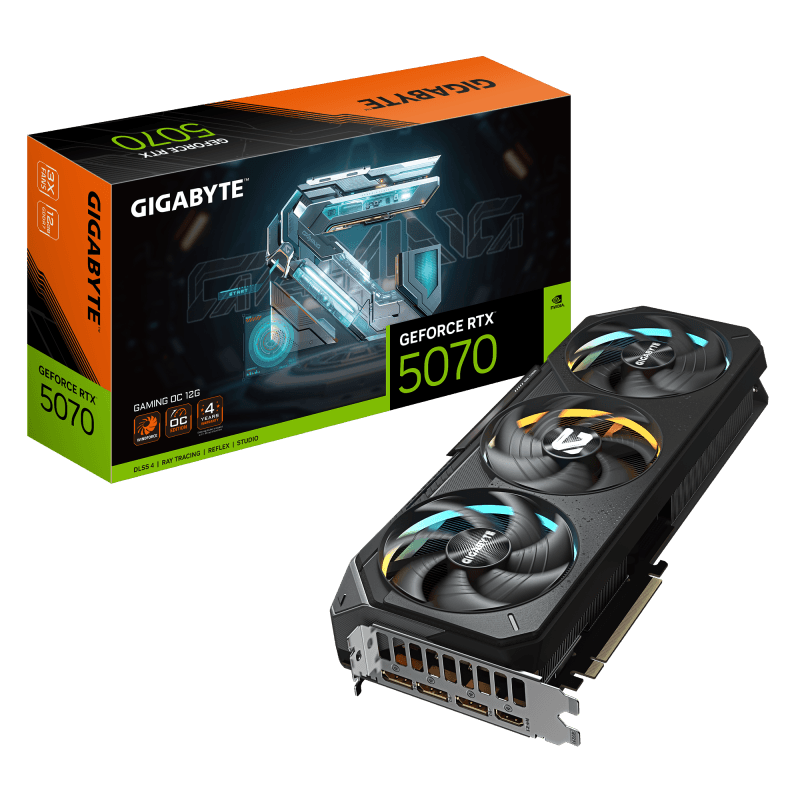 Placa Video GIGABYTE GEFORCE RTX 5070 GAMING OC 12GB GDDR7 192 bit, PCIE 5.0, 3x DP 1x HDMI