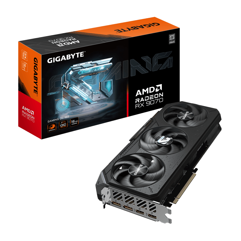 Placa Video GIGABYTE RX 9070 GAMING OC 16GB GDDR6, PCIE 5.0, 2x DP 2x HDMI