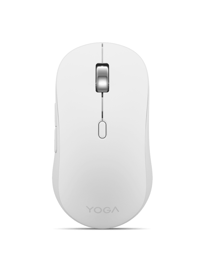 Mouse silentios Bluetooth Lenovo Yoga; pana la 4000DPI; tip: full size ambidextru; senzor: IR optic; numar de butoane: 6 (programabile); conectivitate: Bluetooth 5.3, se poate conecta la 3 dispozitive; greutate: 88g; compatibil cu Windows 10, Windows 11; include 1 x baterie de tip AA; culoare: alb