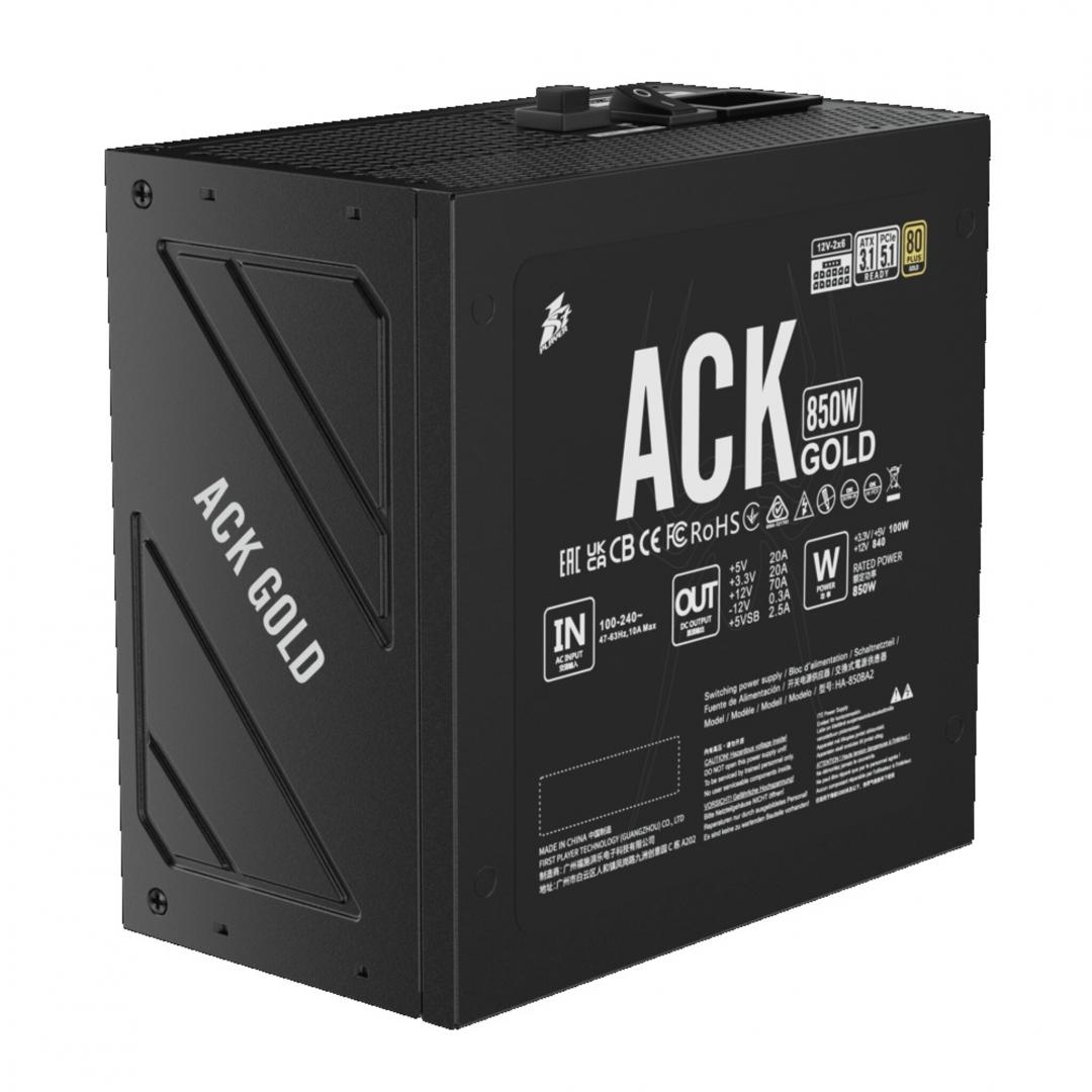 Sursa PC 1stPlayer? 850W, 80 PLUS® Gold si certificat Gold Cybenetics, Full-modular, ATX 3.1, PCIe 5.1, HA-850BA2
