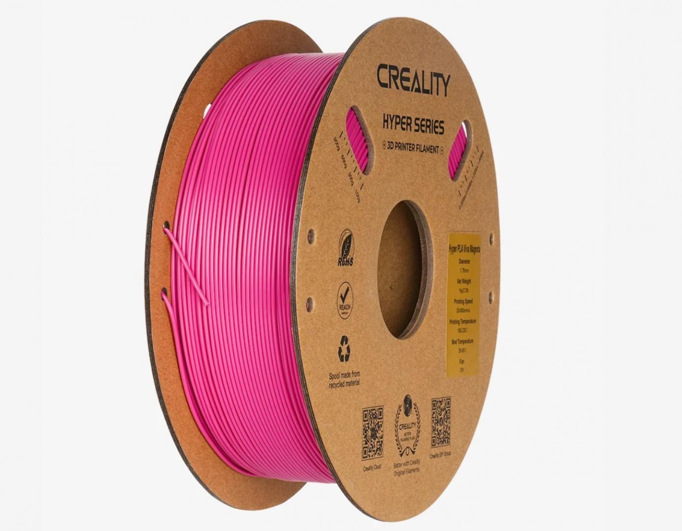 CREALITY 3D  FILAMENT HYPER-PLA MAGENTA, 1 KG.Compatibil cu imprimante 3D cu tehnologie FDM.