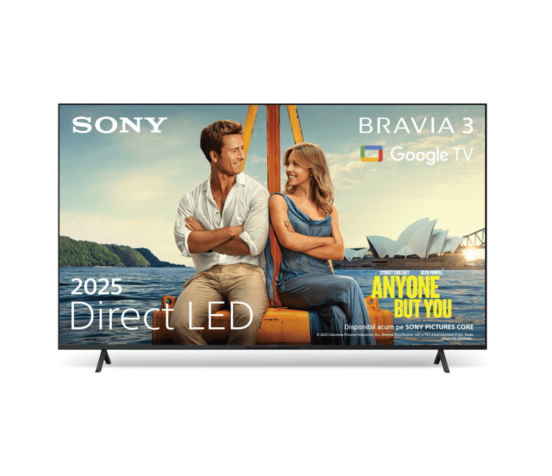 Televizor Sony BRAVIA 3 LED 75S39, 189 cm, Smart Google TV, 4K, Clasa E