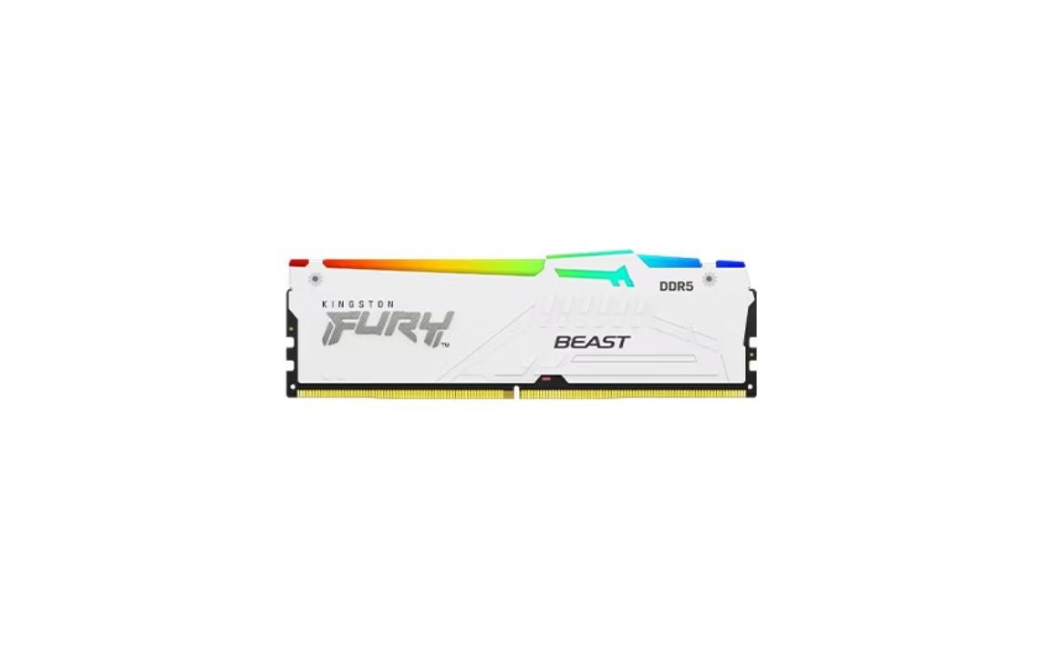 Memorie RAM Kingston DDR5 64GB 5600Mhz CL36 1.35V Dual Channel Kit Fury Beast White RGB EXPO