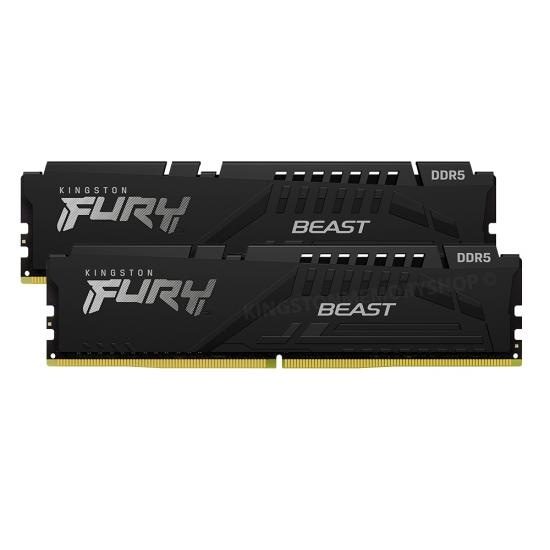 Memorie RAM Kingston DDR5 64GB 5600MHz CL40 1.25V Dual Channel Kit Fury Beast Black XMP