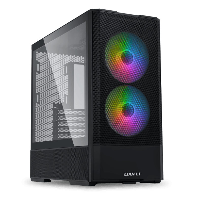 Carcasa LIAN LI LANCOOL 207 Mid Tower RGB NEGRU, Tempered Glass, Sloturi Expansiune 7, Drive Bays: 1x3.5" 1x2.5", Ventilatoare Suportate: 8 (spate: 1x120mm, sus: 3x120mm sau 2x140mm, fata: 2x140mm, invaluit in sursa: 2x120mm), Ventilatoare Incluse: 2x120mm 2x140mm,Format Placa De Baza Suportat