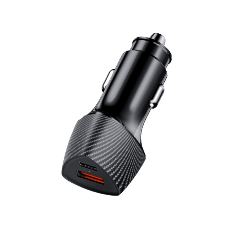 Incarcator auto Lemontti Auto Super Fast Charge 48W 2 porturi PD Type-C 30W + USB-A QC 3.0 Negru