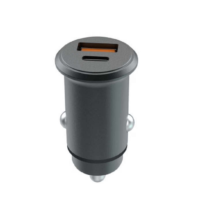 Incarcator auto Lemontti Super Fast Charge 65W 2 porturi PD Type-C 65W + USB-A QC 3.0, Negru